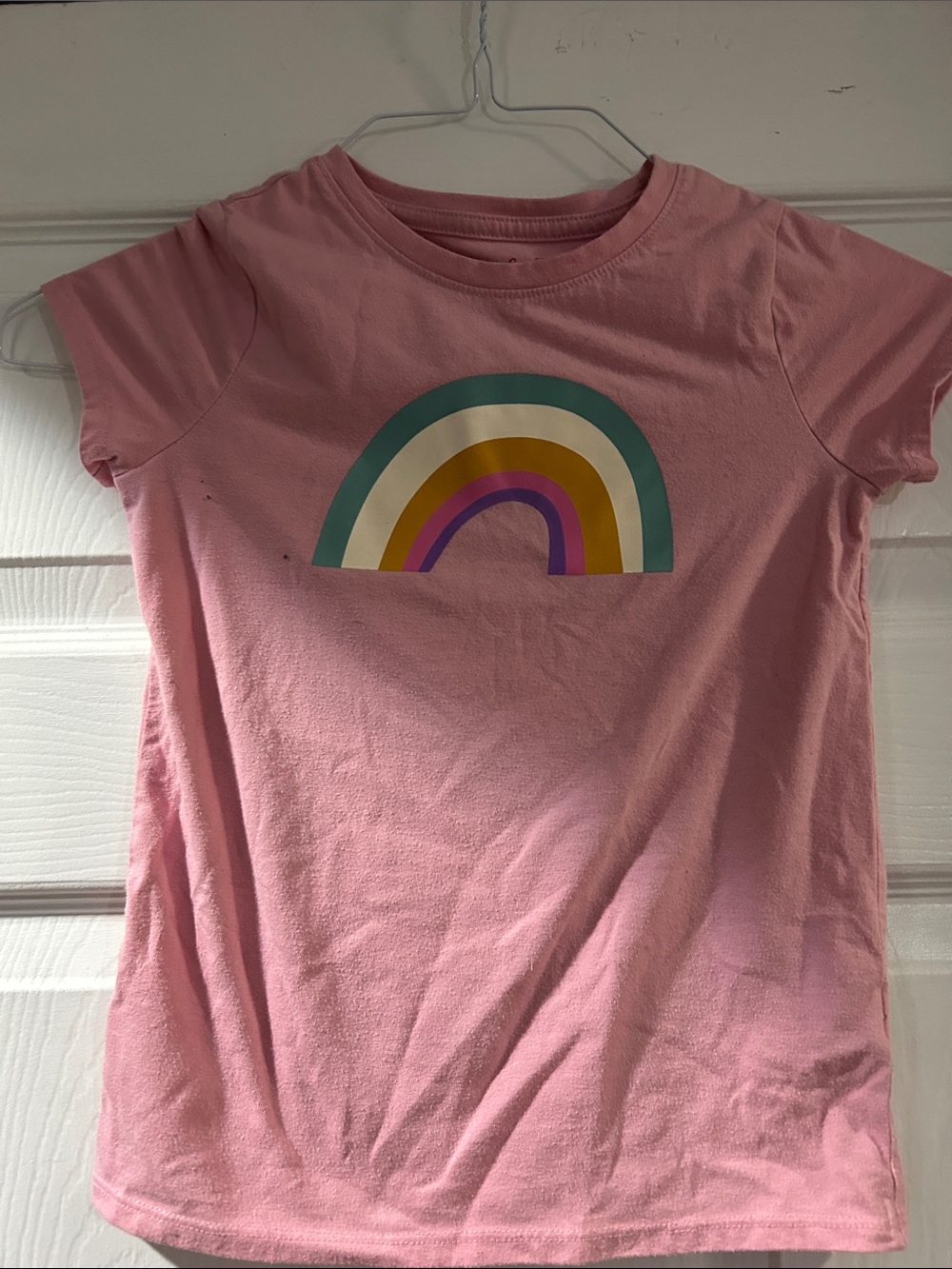 Cat & Jack Pink Rainbow Tee Sz small